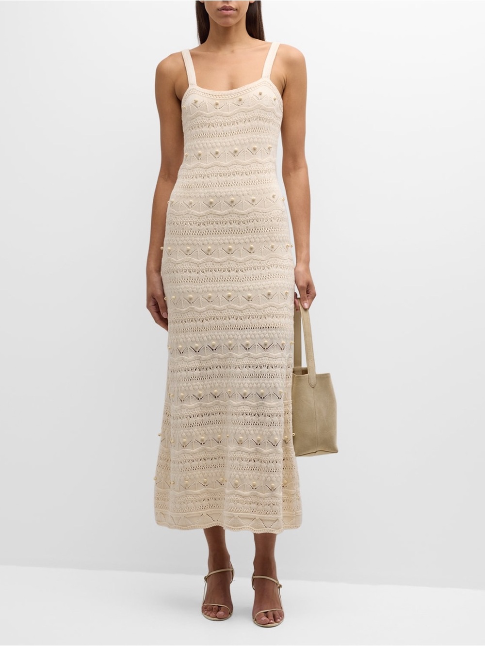 La Ligne Jane Dress in Cream with Beads